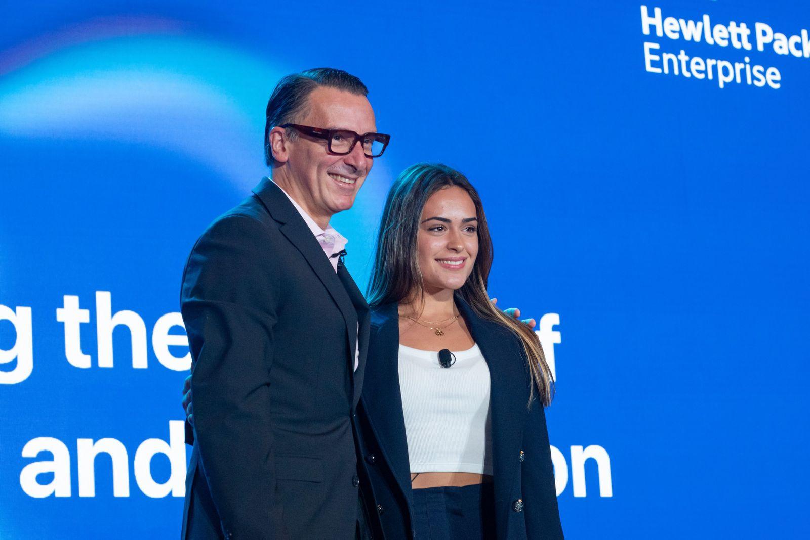 Maite with the HPE host