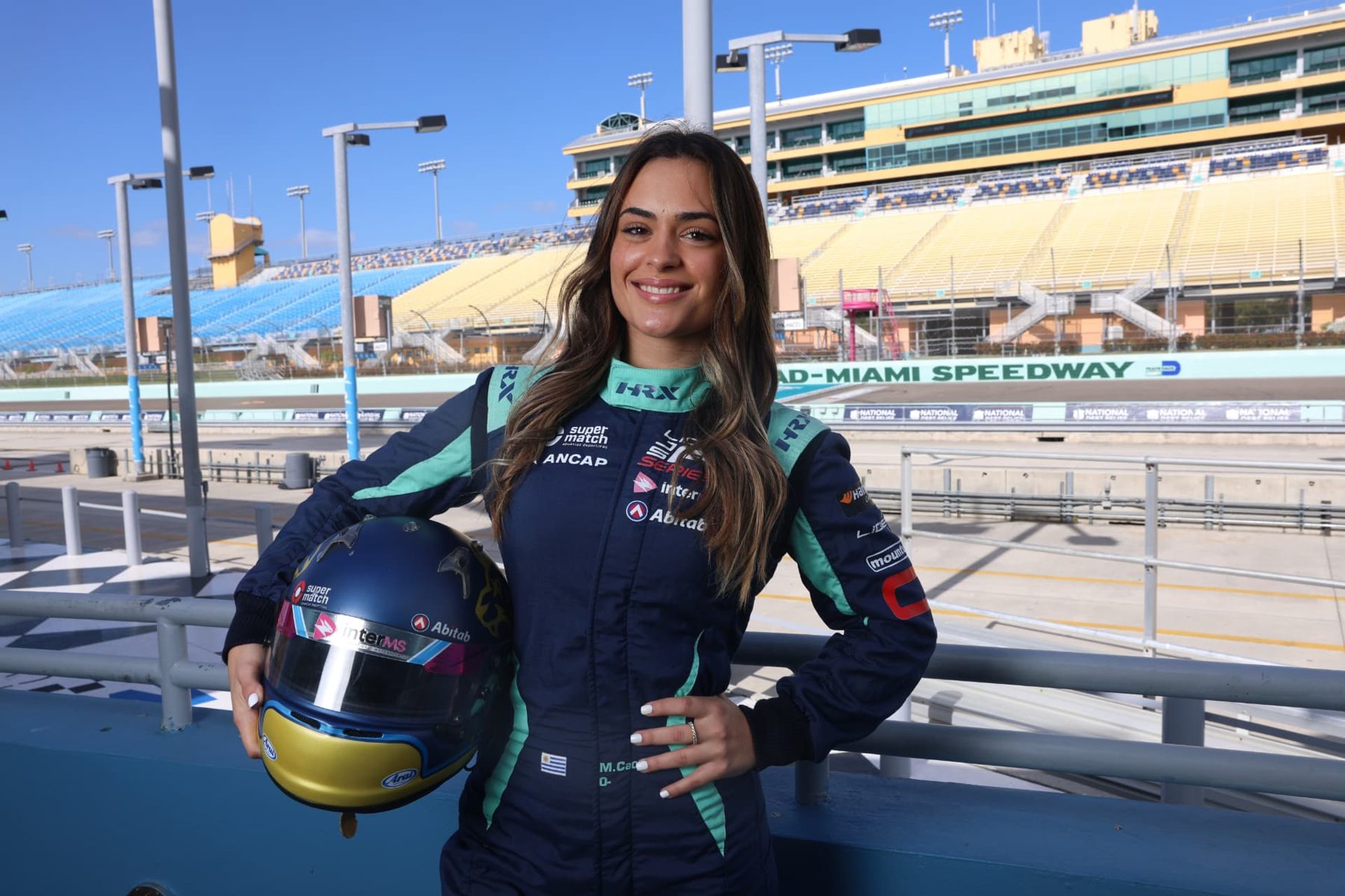 Maite smiling at Homestead-Miami Speedway