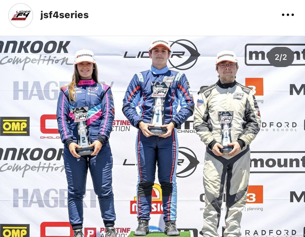 Maite on the F4 podium